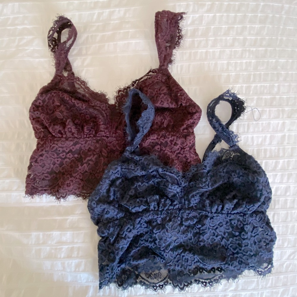Aerie lace bralettes XS